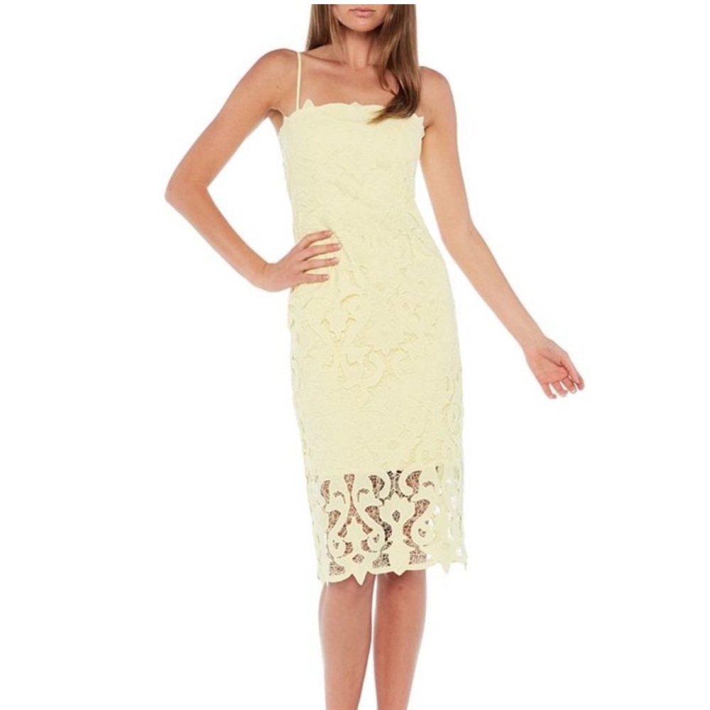 Bardot Lina Lace Yellow Dress